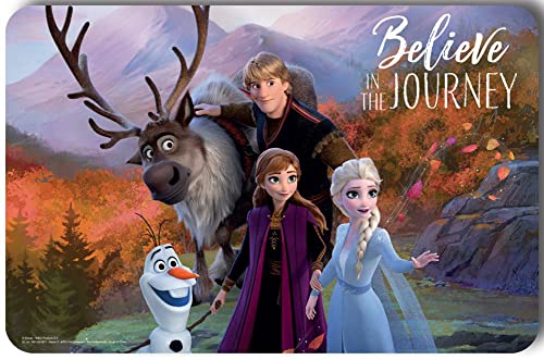 NEU Violett Eiskönigin Elsa und Anna Tischunterlage Platzdeckchen Malunterlage Knetunterlage Eßunterlage (42 x 28 cm, Kunststoff) von NEU