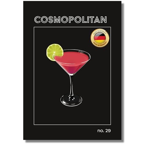 NEUBACH HOME - Cocktail Poster - Cosmopolitan - 21x30 cm - Wandbilder für Schlafzimmer Wohnzimmer Küche als Deko Zubehör - schwarz modern aesthetic - Ohne Bilderrahmen NEUBACH HOME - Cocktail Poster - Cosmopolitan - 21x30 cm - Wandbilder für Schlafzimmer Wohnzimmer Küche als Deko Zubehör - schwarz modern aesthetic - Ohne Bilderrahmen von NEUBACH HOME
