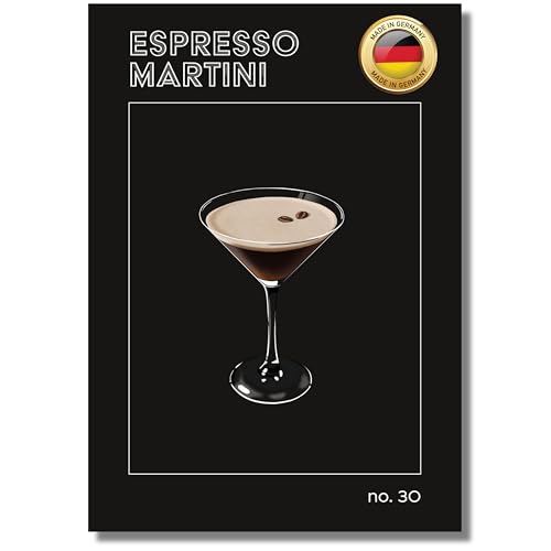 NEUBACH HOME - Cocktail Poster - Espresso Martini - 21x30 cm - Wandbilder für Schlafzimmer Wohnzimmer Küche als Deko Zubehör - schwarz modern aesthetic - Ohne Bilderrahmen NEUBACH HOME - Cocktail Poster - Espresso Martini - 21x30 cm - Wandbilder für Schlafzimmer Wohnzimmer Küche als Deko Zubehör - schwarz modern aesthetic - Ohne Bilderrahmen von NEUBACH HOME