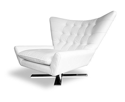 NEUERRAUM Drehbarer Ohrensessel Fernsehsessel Armlehnsessel Lounge Sessel. Rinderleder Reinweiß. NEUERRAUM Drehbarer Ohrensessel Fernsehsessel Armlehnsessel Lounge Sessel. Rinderleder Reinweiß. von NEUERRAUM