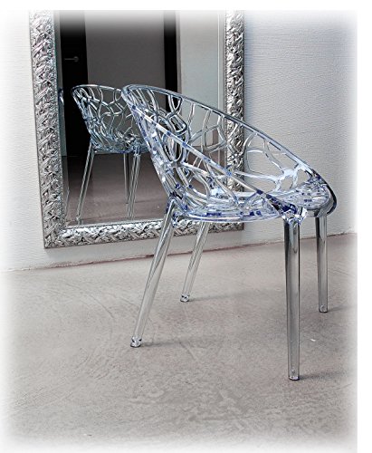 NEUERRAUM Ghost Chair Armlehnstuhl Schickes Design hochwertige Verarbeitung Komfortables Sitzen Für Außen und Innen geeignet. Abbildung in Transparent klar. von NEUERRAUM