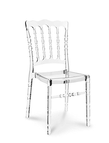 NEUERRAUM Ghost Chair Vintage Hochzeit Stuhl Transparent Durchsichtig. Abbildung in Transparent klar (Keine China Ware = Qualität glasklar). von NEUERRAUM