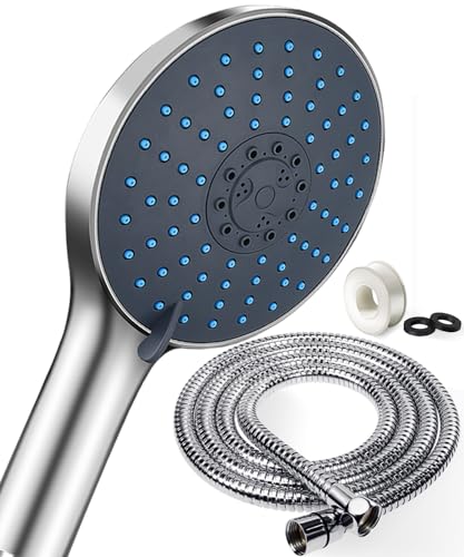 Duschkopf, NEUFLY Handbrause gross duschkopf mit Edelstahl schlauch wassersparend Druckerhöhend Brausekopf Chrom Universal Duschbrause - 7 Modi Dusche Duschkopf, NEUFLY Handbrause gross duschkopf mit Edelstahl schlauch wassersparend Druckerhöhend Brausekopf Chrom Universal Duschbrause - 7 Modi Dusche von NEUFLY