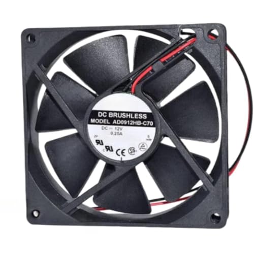 AD0912HB-C70 Fan 9.2CM for 12V 0.25A 9020 90X90X20MM 2Wires Cooling Fan von NEUIOPT