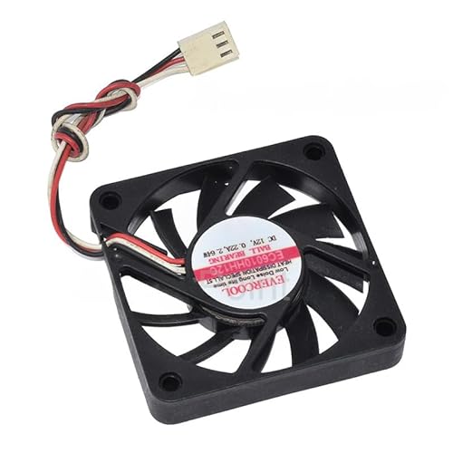 for EC6010HH12C Voltage DC12V 0.22A 2.64W 3-PIN 60x60x10mm Low Noise Ball Bearing Cooling Fan von NEUIOPT