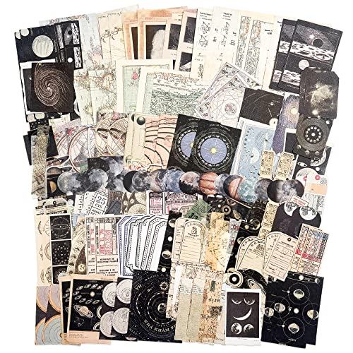 NEULEBEN 200PCS Vintage Scrapbooking Papier, Vintage Platz Aufkleber für Art Journaling Bullet alte Zeiten Buchstaben DIY Dekoration Bastelsets Notizbuch Collage Album Ästhetische Bilderrahmen von NEULEBEN