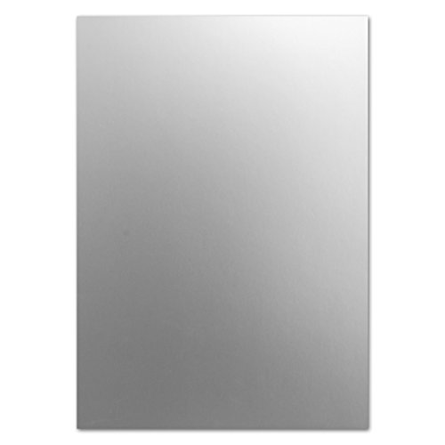 25 Stück Bastel-karton - Bastelbögen A4 - Silber metallic - DIN A4 - stabile 250 g/m² - Einzelkarte - Einladung von FarbenFroh by GUSTAV NEUSER