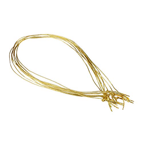 100x Schmuckgummiband metallic Gold für Doppelkarten in Din A5 und Din Lang für Einladungen, Kirchenhefte, Menükarten, Broschuren, Liederhefte von NEUSER PAPIER