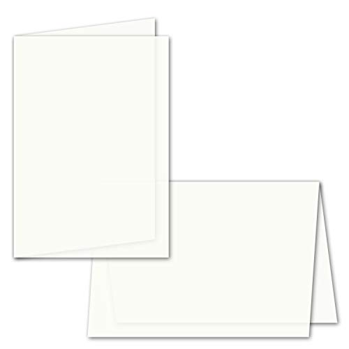 100x faltbares Einlege-Papier für A6 Faltkarten - transparent-weiß - 143 x 200 mm (100 x 143 mm gefaltet) - hochwertig mattes Papier von GUSTAV NEUSER® von NEUSER PAPIER