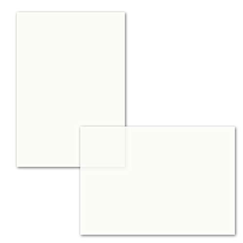 200x ungefalztes einfaches Einlege-Papier für DIN A6 Karten - transparent-weiß - 103 x 146 mm - ideal zum Bedrucken mit Tinte und Laser - hochwertig mattes Papier von GUSTAV NEUSER® von NEUSER PAPIER