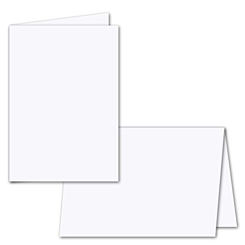 50x faltbares Einlege-Papier für B6 Doppelkarten - hochweiß - 168 x 224 mm (112 x 168 mm gefaltet) - ideal zum Bedrucken mit Tinte und Laser - hochwertig mattes Papier von GUSTAV NEUSER von NEUSER PAPIER