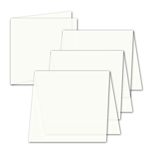 75x Falt-Einleger für quadratische Doppel-Karten - transparent - 140 x 280 mm (140 x 140 mm gefaltet) - von GUSTAV NEUSER von NEUSER PAPIER