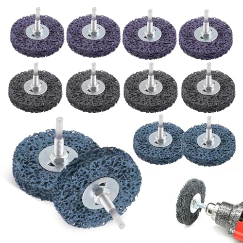 12 Stück CSD Scheibe 50mm, CBS Schleifscheibe Set Reinigungsscheibe Grobreinigungsscheibe Schleifscheiben für Winkelschleifer von Farbe, Oxidation Reinigen & Entfernen von NEUSID