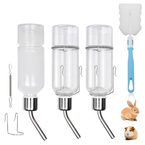 3 Stück Trinkflasche Kaninchen mit Halterung, 350ml Trinkflasche Hasen Hasentränke Kaninchentränke Hängende Haustiere Wasserspender für Meerschweinchen Hamster Chinchillas 3 Stück Trinkflasche Kaninchen mit Halterung, 350ml Trinkflasche Hasen Hasentränke Kaninchentränke Hängende Haustiere Wasserspender für Meerschweinchen Hamster Chinchillas von NEUSID