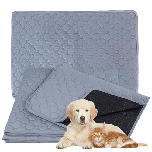 4 Stück Welpenunterlagen Waschbar, 60 × 45cm Wiederverwendbare PIPI Matten Hundedecke Wasserdicht rutschfeste Hundematte Inkontinenz Urinunterlagen für Boden Sofa Auto Reisen von NEUSID