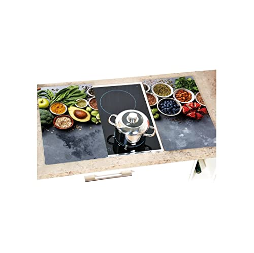 Neustanlo - 2 Stück Schneide- und Abdeckplatte - Healthy Kitchen Edition 4 Avocado Style - Sicherheitsglas - 52 x 30 x 0,8 cm - Ceranfeldabdeckung Neustanlo - 2 Stück Schneide- und Abdeckplatte - Healthy Kitchen Edition 4 Avocado Style - Sicherheitsglas - 52 x 30 x 0,8 cm - Ceranfeldabdeckung von NEUSTANLO