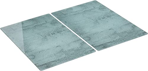 Neustanlo - 2 Stück Schneide- und Abdeckplatte - Beton Optik Edition 4 - Sicherheitsglas - 52 x 30 x 0,8 cm - Ceranfeldabdeckung Neustanlo - 2 Stück Schneide- und Abdeckplatte - Beton Optik Edition 4 - Sicherheitsglas - 52 x 30 x 0,8 cm - Ceranfeldabdeckung von NEUSTANLO