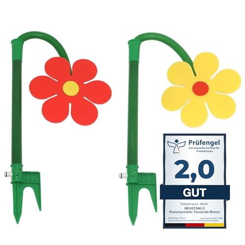 Neustanlo® Tanzende Blume Rasensprinkler Bewässerung Sprenger beweglich (4er Set) von NEUSTANLO