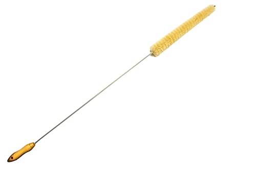 Neustanlo Profi Heizkörperbürste 2.0 aus extra weichen Ziegenhaar weißen Borsten, Kunststoff ummantelter Edelstahldraht 120 cm lang von NEUSTANLO