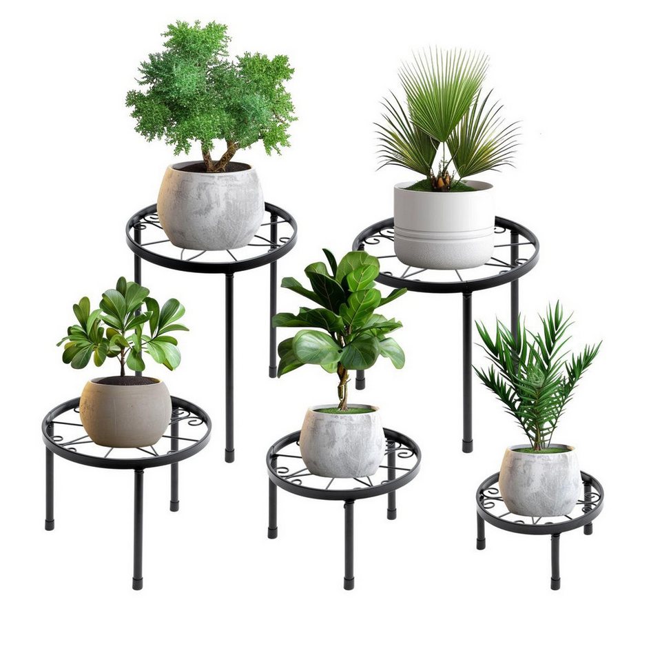 NEUSTEIN Blumenständer Blumenständer 5er Set Pflanzenständer Metall schwarz Pflanzenregal NEUSTEIN Blumenständer Blumenständer 5er Set Pflanzenständer Metall schwarz Pflanzenregal von NEUSTEIN