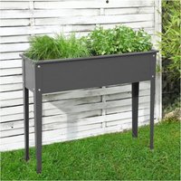 floraworld Metall-Hochbeet Gr. 2anth razit matt100 x 30 x 80 c m von NEUTRALE PRODUKTLINIE