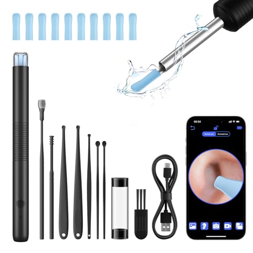 NEUTYPECHIC Ohrenschmalz Entferner Otoskop, WiFi Ohrenreiniger mit Kamera 1920 HD, ohrreiniger für erwachsene 3.6mm Linse Ohr, IP67 wasserdicht Ohrenspiegel mit 6 LEDs für iPhone, iPad und Android von NEUTYPECHIC