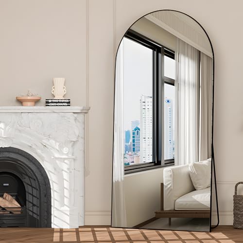 NEUWEABY Spiegel in voller Länge 180x80 cm Gewölbter Spiegel Ganzkörper Schwarz Stehend Bodenspiegel mit Ständer Hängend oder an die Wand gelehnt für Schlafzimmer Eingang, Wohnzimmer NEUWEABY Spiegel in voller Länge 180x80 cm Gewölbter Spiegel Ganzkörper Schwarz Stehend Bodenspiegel mit Ständer Hängend oder an die Wand gelehnt für Schlafzimmer Eingang, Wohnzimmer von NEUWEABY