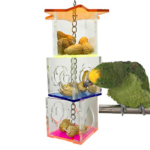 NEVRTP Parrot Bird Buster Futterbox Kreative Hanging Treat Futtersuche Spielzeug Nymphensittich Kleine und mittlere Vogelanreicherung Lebensmittelhalter von NEVRTP