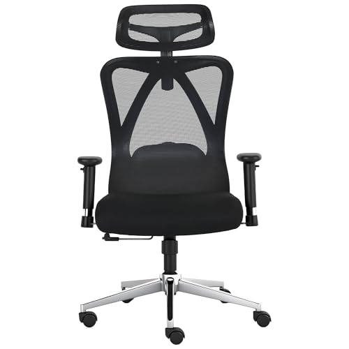 NEW LEADER Bürostuhl Ergonomisch, Drehstuhl mit Verstellbarer Kopfstütze, 3D Armlehnen, Lendenwirbelstütze, Rückenschonend Drehstuhl, Höhenverstellbar Chefsessel 90°-125° Schaukeln, Schreibtischstuhl NEW LEADER Bürostuhl Ergonomisch, Drehstuhl mit Verstellbarer Kopfstütze, 3D Armlehnen, Lendenwirbelstütze, Rückenschonend Drehstuhl, Höhenverstellbar Chefsessel 90°-125° Schaukeln, Schreibtischstuhl von NEW LEADER