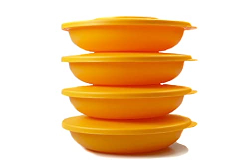 Tupperware Junge Welle Teller 700 ml (4) orange Swingtime mit Deckel Schale von Tupperware