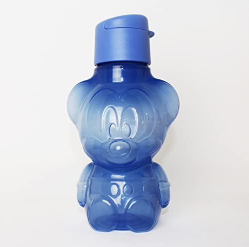 Tupperware Motiv Trinkflasche 425ml Micky Maus in blau Kindertrinkflasche Kinder Schule Kindergarten + Kugelschreiber metallicgrün von Tupperware