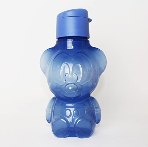 NEW TUPPERWARE Motiv Trinkflasche 425ml Micky Maus in blau Kindertrinkflasche Kinder Schule Kindergarten + Kugelschreiber metallicgrün von Tupperware