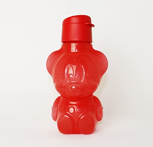 Tupperware Motiv Trinkflasche 425ml Micky Maus in rot Kindertrinkflasche Kinder Schule Kindergarten + Kugelschreiber metallicorange von Tupperware