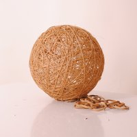 Französisch Vintage Hanf Celling Ball 60Er Jahre Beleuchtung Kugel Kronleuchter Aufhängung Natur von NEWANTIC