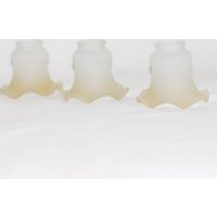 Milchweiße Glastulpen. Antike Deckenlampe. Lampenschirm Aus Opalglas. Retro-Lampe. Transparenter Weißer Kronleuchter von NEWANTIC