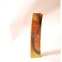 studio Terrakotta Vase, Glasiert, Handbemalt von NEWANTIC