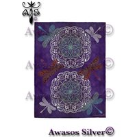 100% Bio-Baumwolle Fleecedecke Mit Doppel Kurve Und Libellen Designs. Zarte Libelle Mandala Design. Leichte 60 X 80 von NEWD