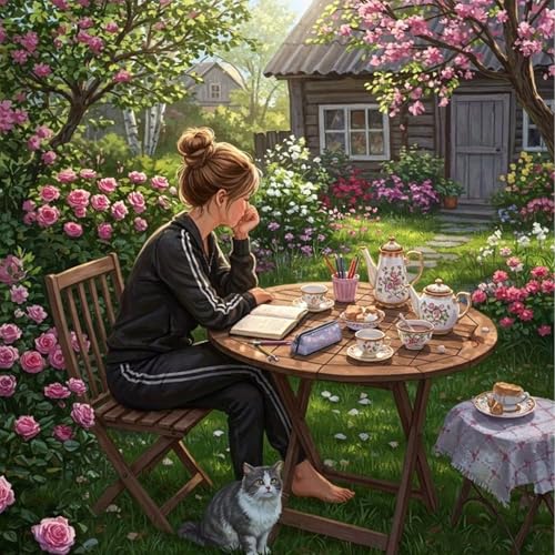 NEWENMO 5D Schöne Dame Diamond Painting Bilder Erwachsene,Garten Landschaft Diamant Painting Bastelset,Niedliche Katze Diamant Malerei Kit,Diamond Painting Set,für Anfänger Hause Dekoration-30x30cm NEWENMO 5D Schöne Dame Diamond Painting Bilder Erwachsene,Garten Landschaft Diamant Painting Bastelset,Niedliche Katze Diamant Malerei Kit,Diamond Painting Set,für Anfänger Hause Dekoration-30x30cm von NEWENMO