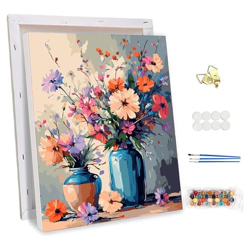 NEWENMO Blumenarrangement Malen Nach Zahlen Rahmen,Bunte Blumen Malen Nach Zahlen Erwachsene,Paint by Numbers with Frame,DIY Handgemalt Ölgemälde Set mit Pinseln und Acrylfarben,Home Decor 30x40cm NEWENMO Blumenarrangement Malen Nach Zahlen Rahmen,Bunte Blumen Malen Nach Zahlen Erwachsene,Paint by Numbers with Frame,DIY Handgemalt Ölgemälde Set mit Pinseln und Acrylfarben,Home Decor 30x40cm von NEWENMO