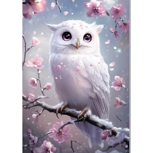 NEWENMO DIY Süße Eule Diamant Painting Bilder,Kirschblüte Diamond Painting Set Erwachsene,5D Animal Diamant Malerei Erwachsene,Aesthetic für Wanddekorationen,Home Wand Dekor Geschenke,30x40cm NEWENMO DIY Süße Eule Diamant Painting Bilder,Kirschblüte Diamond Painting Set Erwachsene,5D Animal Diamant Malerei Erwachsene,Aesthetic für Wanddekorationen,Home Wand Dekor Geschenke,30x40cm von NEWENMO