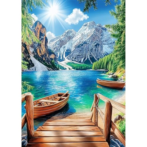 NEWENMO Grüne Berge und Klares Wasser Diamond Painting Erwachsene,DIY Holzbrücke Diamant Painting Bilder,5D Diamant Malerei Kit Complete,Landschaft Diamond-Painting Set,für Hause Dekoration 30x40cm NEWENMO Grüne Berge und Klares Wasser Diamond Painting Erwachsene,DIY Holzbrücke Diamant Painting Bilder,5D Diamant Malerei Kit Complete,Landschaft Diamond-Painting Set,für Hause Dekoration 30x40cm von NEWENMO