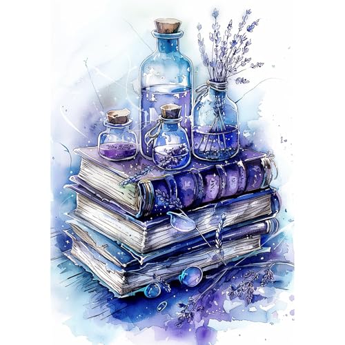 NEWENMO Magisches Buch Diamond Painting Erwachsene,DIY Zaubertrank Fläschchen Diamant Painting Bilder,Magisch Diamant Malerei Kit Complete,5D Diamond-Painting Set,für Hause Dekoration 30x40cm NEWENMO Magisches Buch Diamond Painting Erwachsene,DIY Zaubertrank Fläschchen Diamant Painting Bilder,Magisch Diamant Malerei Kit Complete,5D Diamond-Painting Set,für Hause Dekoration 30x40cm von NEWENMO