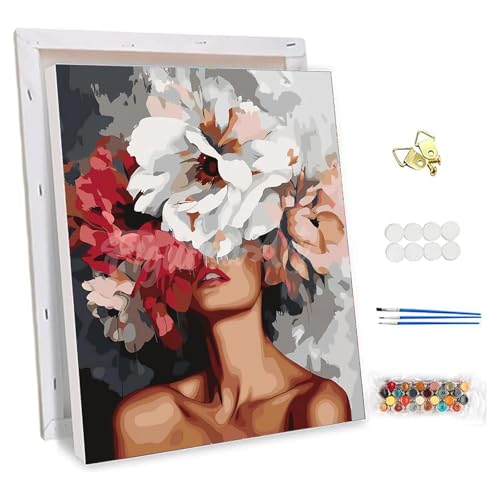 NEWENMO Schöne Dame Malen Nach Zahlen mit Rahmen,Blumen Paint by Numbers,Abstrakt Malen Nach Zahlen Erwachsene,DIY Handgemalt Ölgemälde Set mit Pinseln und Acrylfarben,für Home Dekoration 30x40cm NEWENMO Schöne Dame Malen Nach Zahlen mit Rahmen,Blumen Paint by Numbers,Abstrakt Malen Nach Zahlen Erwachsene,DIY Handgemalt Ölgemälde Set mit Pinseln und Acrylfarben,für Home Dekoration 30x40cm von NEWENMO