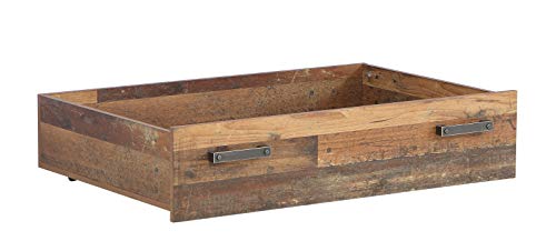 FORTE Clif BettSchublade, Holzwerkstoff, Old – Wood Vintage, 104,1 x 24 x 67,4 cm von Forte