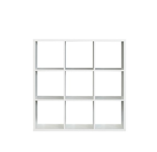 FORTE Mauro Regal 3x3 Fächer, Holzwerkstoff, Weiß, (B*H*T): 107,2 x 107,3 x 32,9 cm von Forte