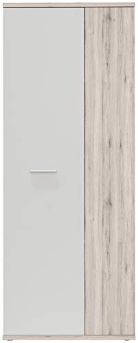 FORTE NET106 Schrank 70, Schuhschrank, Garderobenschrank, Abstellraum, Drehtürenschrank, 2-türig mit Einlegeböden, Weiß mit Holzdekor: Sandeiche, 69 cm breit x 179 cm hoch x 35 cm tief FORTE NET106 Schrank 70, Schuhschrank, Garderobenschrank, Abstellraum, Drehtürenschrank, 2-türig mit Einlegeböden, Weiß mit Holzdekor: Sandeiche, 69 cm breit x 179 cm hoch x 35 cm tief von Forte