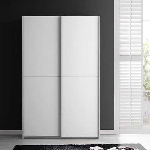 FORTE Ohio 40 weißer Mehrzweckschrank modern, 2-türig mit Einlegeböden, Schwebetürenschrank, Garderobenschrank, Holzwerkstoff, Weiß Matt, 120 cm breit x 42 cm tief x 190,5 cm hoch FORTE Ohio 40 weißer Mehrzweckschrank modern, 2-türig mit Einlegeböden, Schwebetürenschrank, Garderobenschrank, Holzwerkstoff, Weiß Matt, 120 cm breit x 42 cm tief x 190,5 cm hoch von Forte