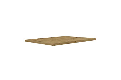 FORTE Tischsystem: Tischplatte aus Holzwerkstoff in Artisan Eiche, 140 x 3,8 x 90 cm von Forte