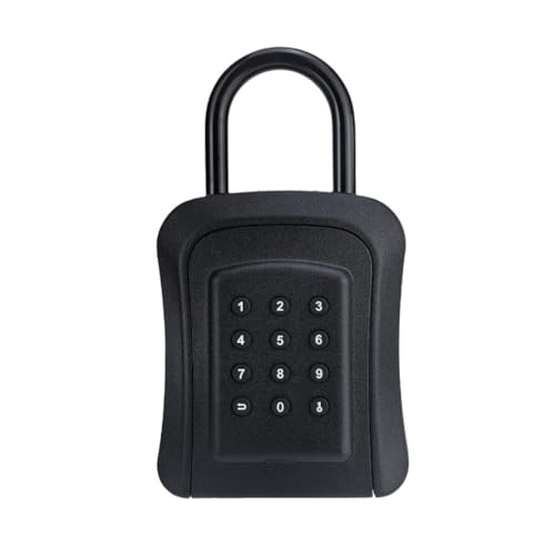 NEWFUN Schlüsseltresor, schlüsselsafe, schlüsseltresor mit zahlencode, Metallmaterial, APP/Nummerncode-Entriegelung, wandmontierter Schlüsselkasten geeignet für Haus, Garage, Büro, Schule von NEWFUN