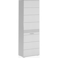 Schrank 0 Weiß Hochglanz Garderobenschrank Modern - 55x190x37 cm (BxHxT) - Kleiderschrank Hochschrank - [Melinda.two] Flur Diele - Weiß Hochglanz von NEWFURN